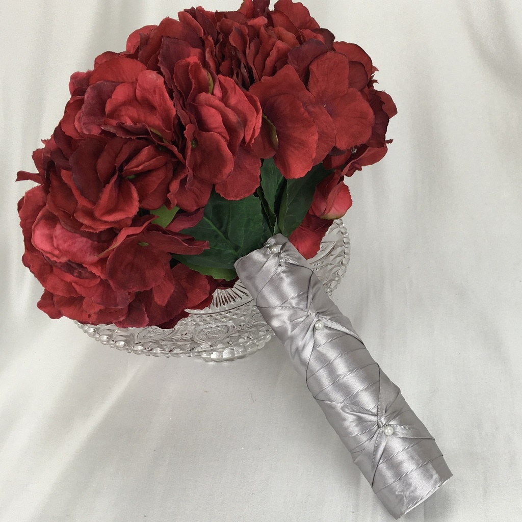 Grand bouquet d'hortensias artificielles