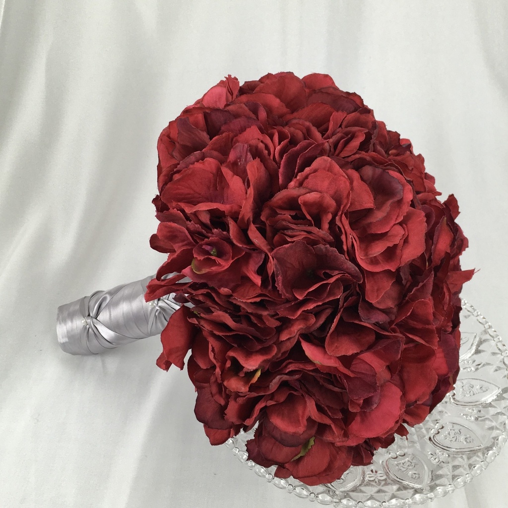 Grand bouquet d'hortensias artificielles