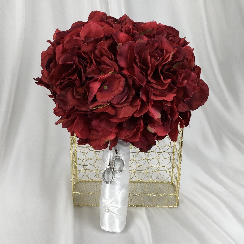 Grand bouquet d'hortensias artificielles