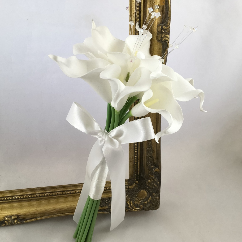 Bouquet artificiel de lys callas 