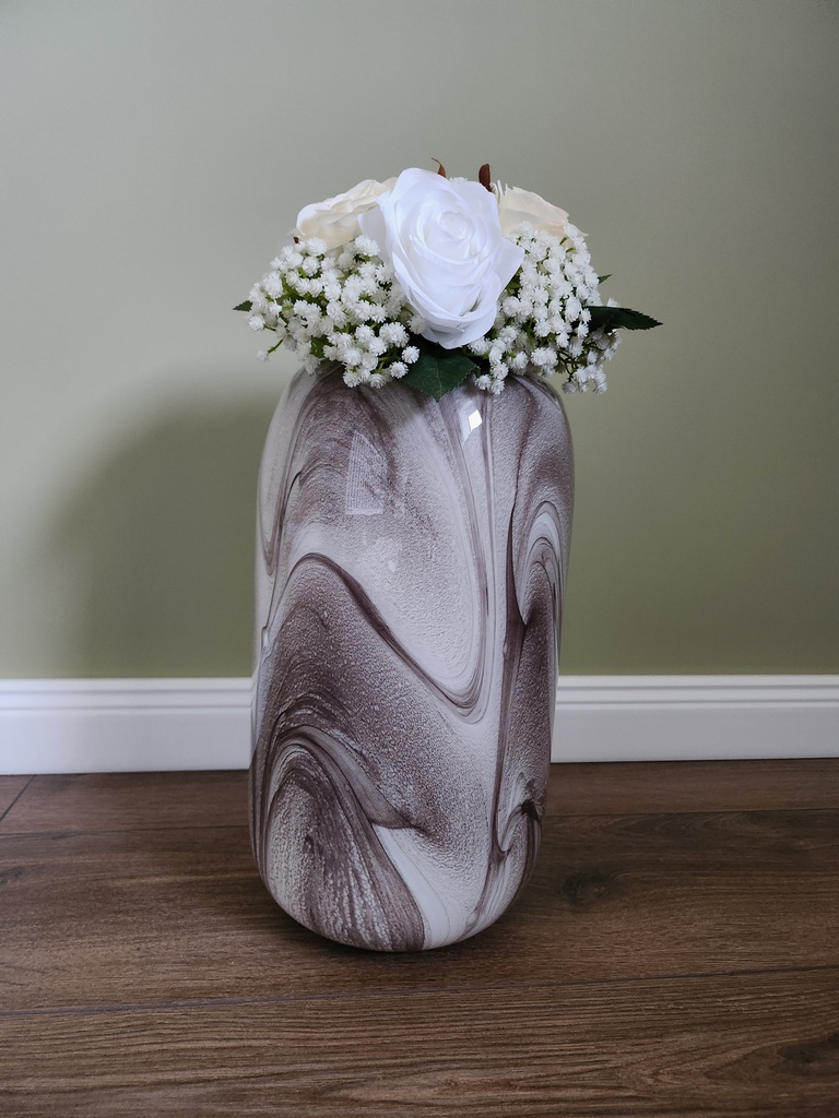 Bouquet de roses et de lilas