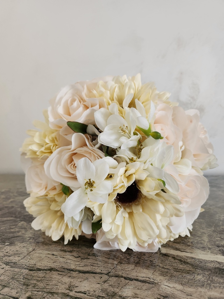 Bouquet de roses et de gerberas