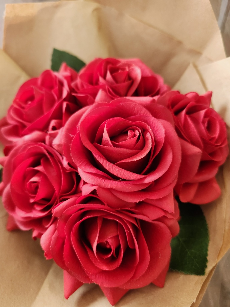 Bouquet de roses et de gerberas