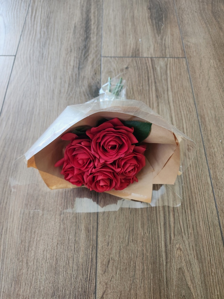 Bouquet de roses et de gerberas