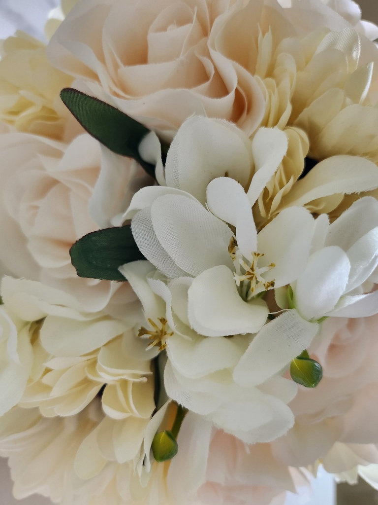 Bouquet artificiel freesia, rose et 