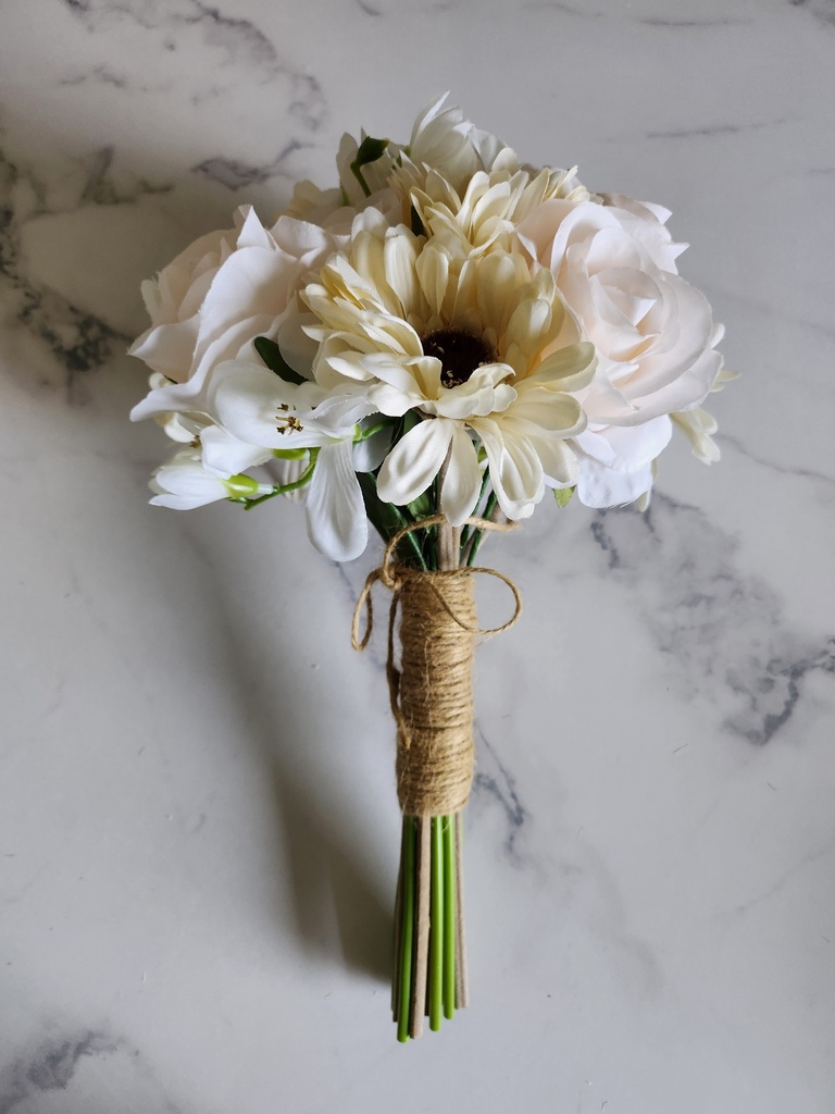 Bouquet artificiel freesia, rose et 
