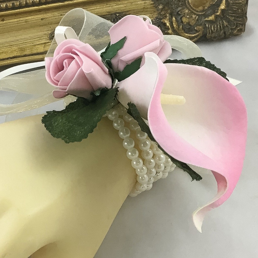 Bracelet callas et roses
