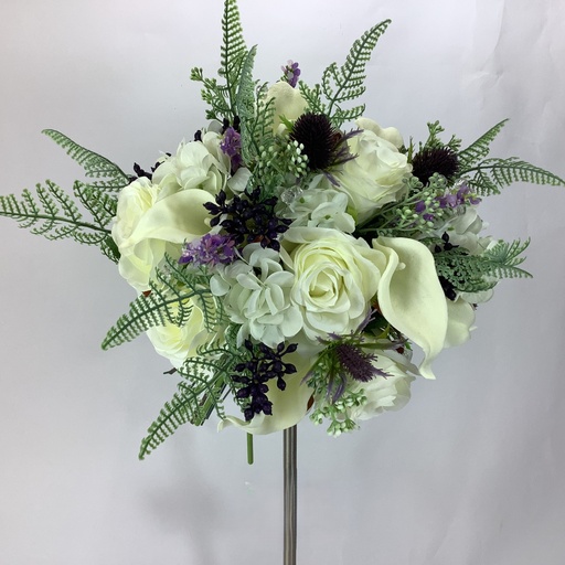 [vglumed Erika] Bouquet artificiel rose chardon automne