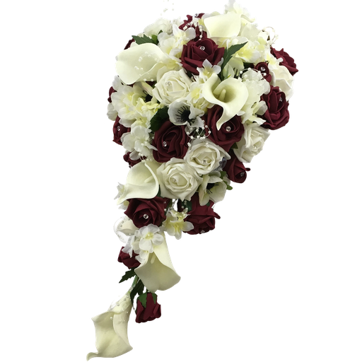 Bouquet tombant artificiel roses, anémones, callas