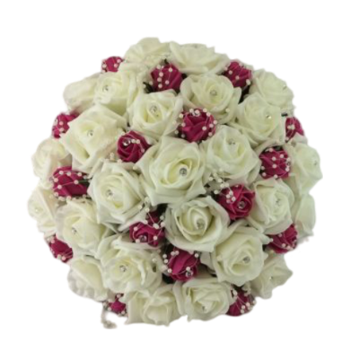 Bouquet de roses en mousse et ses boutons de roses
