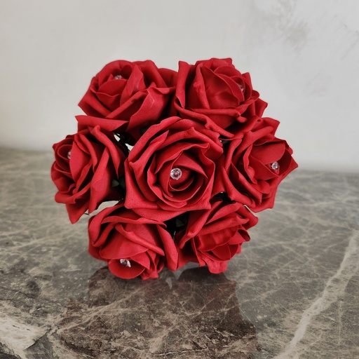 Petit bouquet de 7 roses rouges