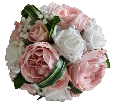 [VGJLG3000FR anastasia] Bouquet artificiel de roses et de pivoines