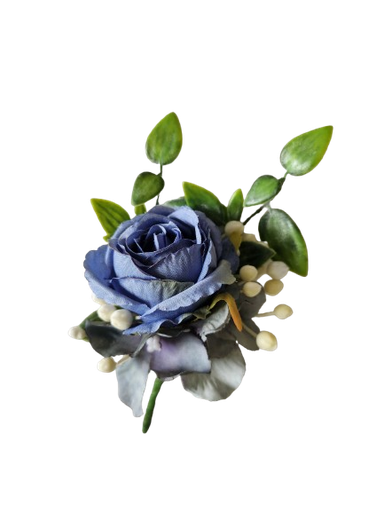 Boutonnière en soie Justine