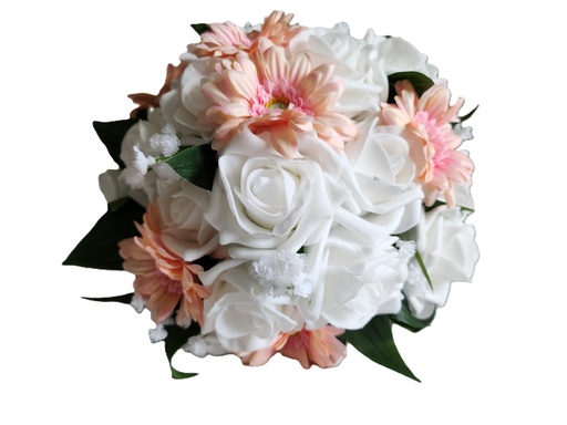 [VGMG35 Jade] Bouquet artificiel de marguerites roses et de gypsophile
