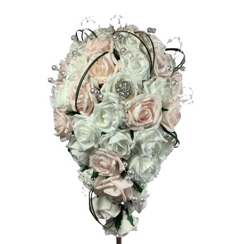 Bouquet de roses artificiel en cascade 