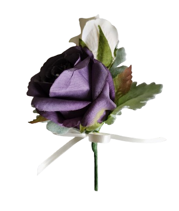 Boutonnière feuille poussiéreuse